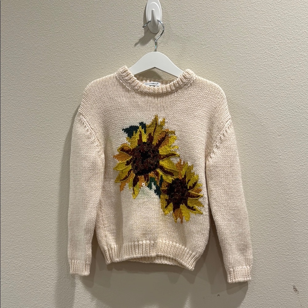 Dolce Gabbana Sunflower Knit Sweater in size 4